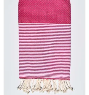 Fouta nid d'abeille prune Fouta Tunisia - 1