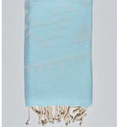 Serviette de plage bohémian bleu azurin