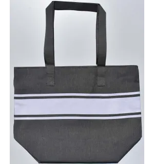 Sac de plage fouta taupe gris Fouta Tunisia - 1