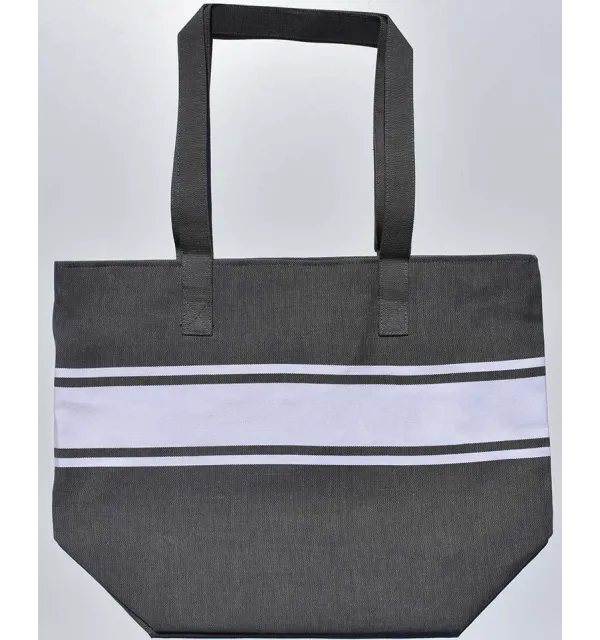 Sac de plage fouta taupe gris Fouta Tunisia - 1