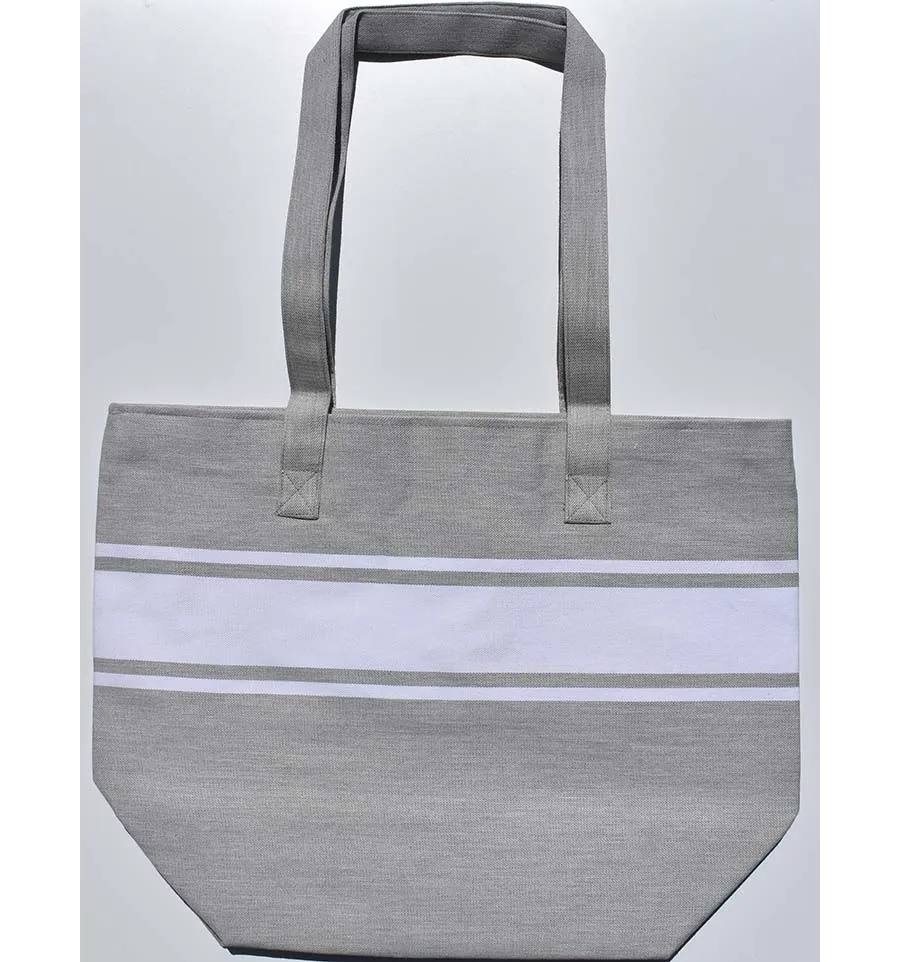 Sac de plage fouta gris Fouta Tunisia - 1