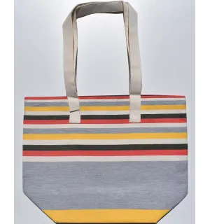 Sac de plage 5 couleurs gris.rouge.blanc crème,vert forêt et jaune Fouta Tunisia - 1