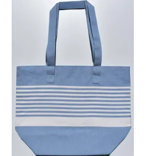 Sac de plage arthur bleu et blanc Fouta Tunisia - 2 2
