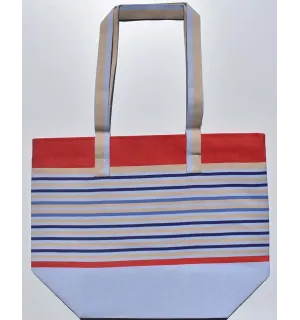Sac de plage bleu pale, rouge, grège, bleu klein et bleu bleuet Fouta Tunisia - 1