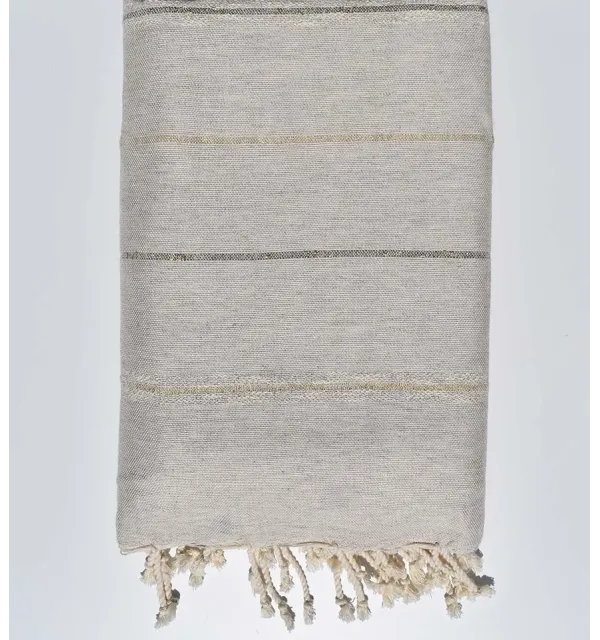 Jeté beige avec lurex doré 2.40m*2.80m - 3
