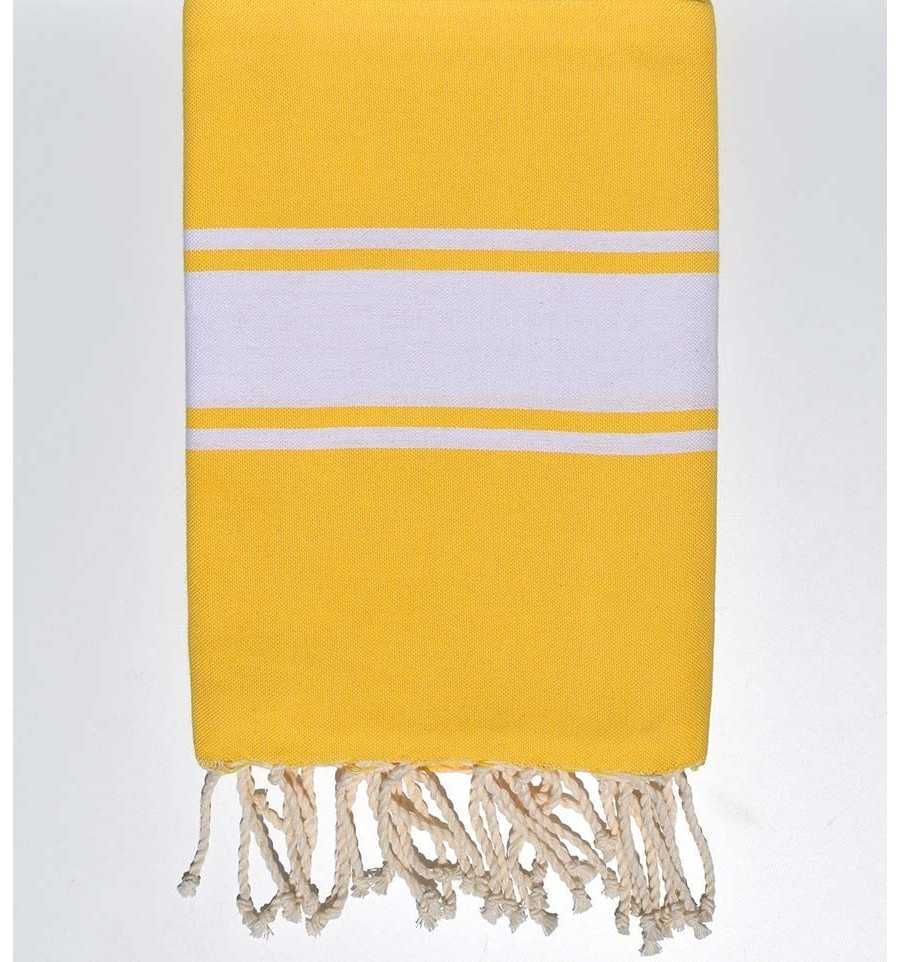 Serviette De Plage Plate Couleur Jaune Imperial Fouta Tunisia Serviette De Plage Plate Couleur Jaune Imperial Fouta Tunisia