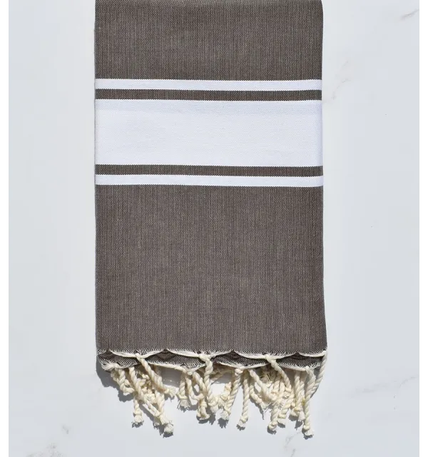Serviette de plage Plate taupe foncé - 1