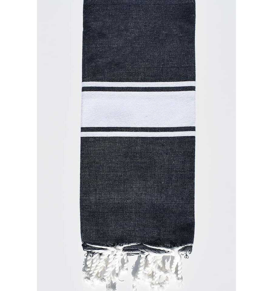 Fouta enfant bleu nuit