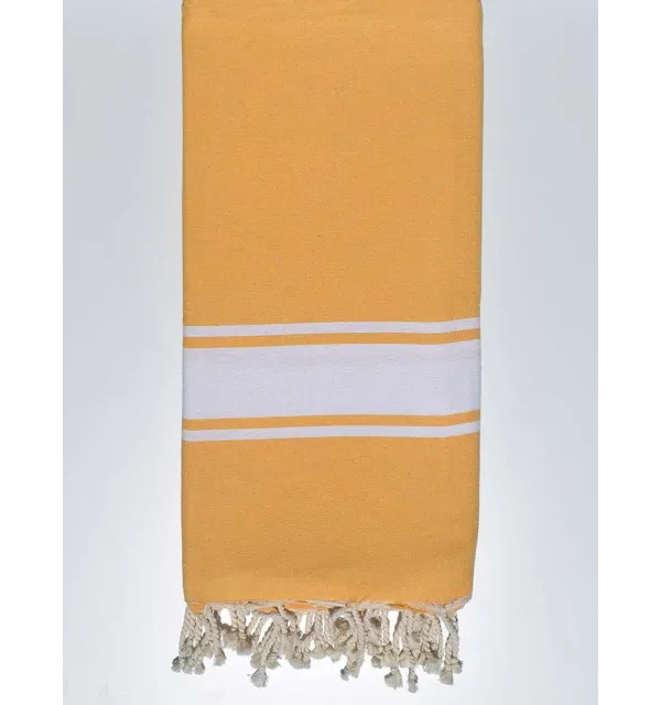 Jeté jaune moutarde Fouta Tunisia - 1