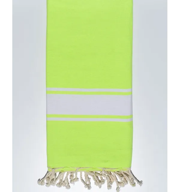 Jeté jaune vert fluo Fouta Tunisia - 1