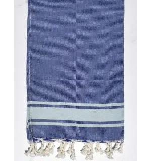 Mini Serviette bleu smalt et bleu clair Fouta Tunisia - 1