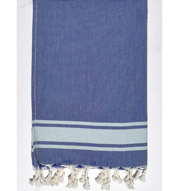Mini Serviette bleu smalt et bleu clair Fouta Tunisia - 1