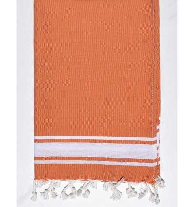 Mini serviette orange avec rayures