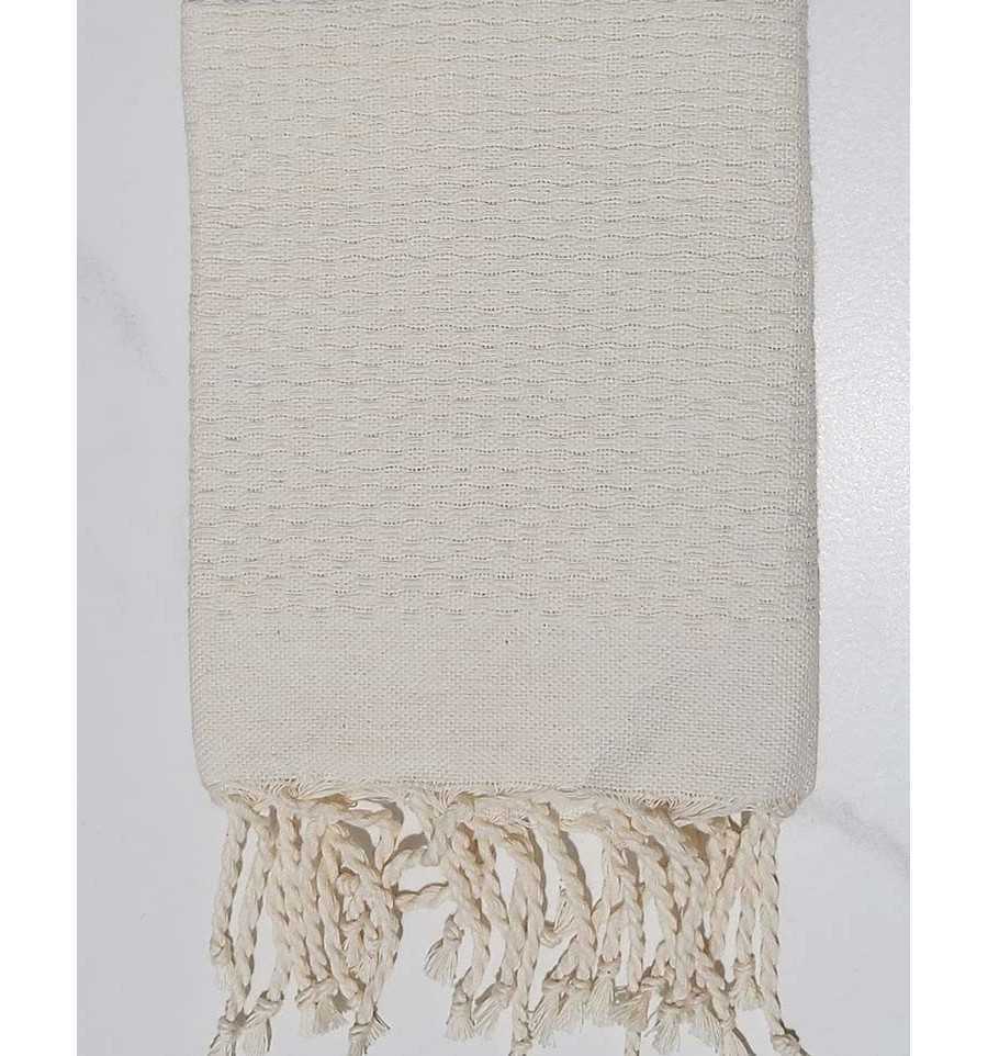 Serviette de table unie couleur blanc créme