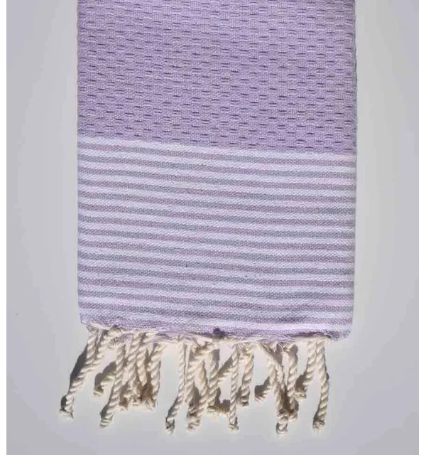 Serviette de table mauve clair Fouta Tunisia - 1