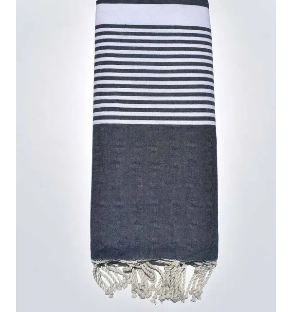 jeté bleu jeans foncé Fouta Tunisia - 2