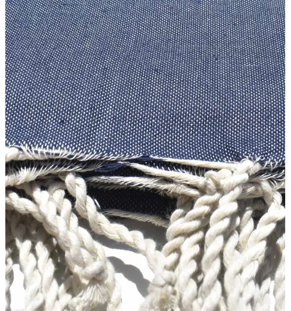 jeté bleu jeans foncé Fouta Tunisia - 3