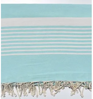 Jeté plate vert d'eau  - 1