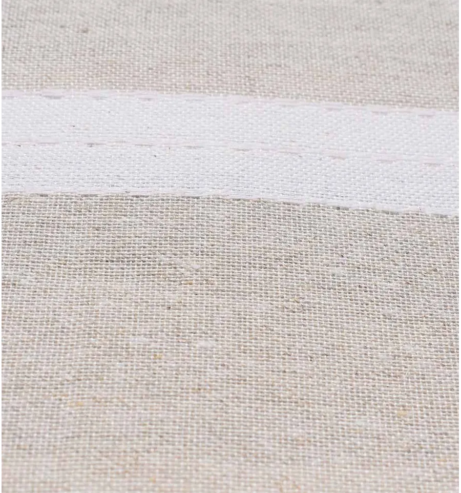 Jeté moyenne écru lin et blanc crème 1.5m*2.4m  - 2