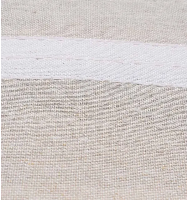 Jeté moyenne écru lin et blanc crème 1.5m*2.4m - 2