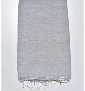 Jeté moyenne gris clair 1.5m*2.5m Fouta Tunisia - 1