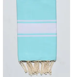 Fouta Plate bleu turquoise Fouta Tunisia - 1