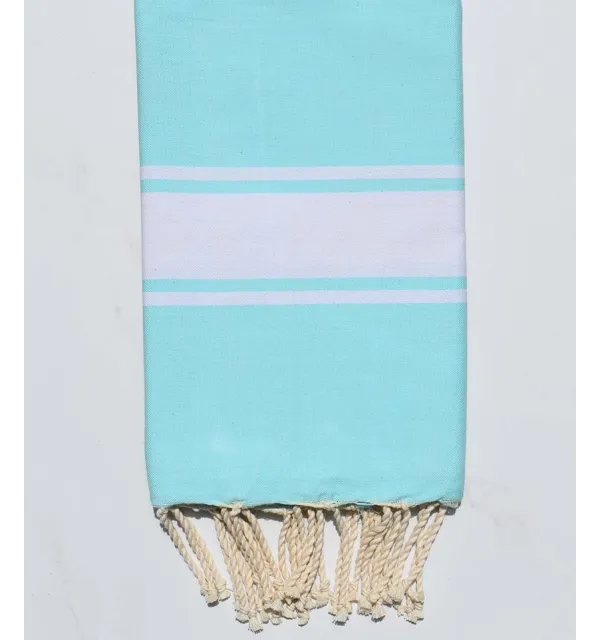 Fouta Plate bleu turquoise Fouta Tunisia - 1