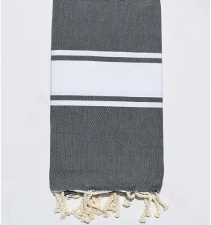 Fouta Plate Gris foncé Fouta Tunisia - 1