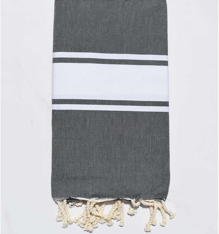 Fouta Plate Gris foncé