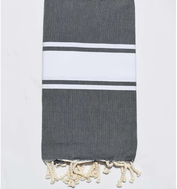 Fouta Plate Gris foncé Fouta Tunisia - 1