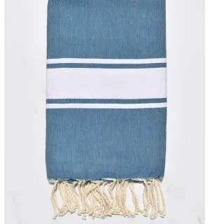 Fouta Plate bleu minéral Fouta Tunisia - 1