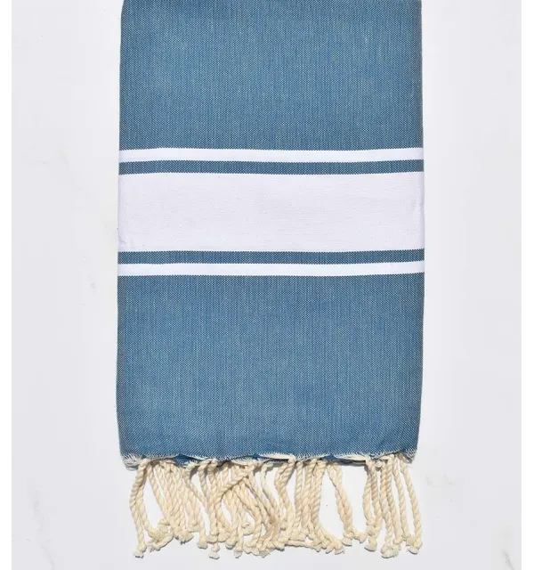 Fouta Plate bleu minéral Fouta Tunisia - 1