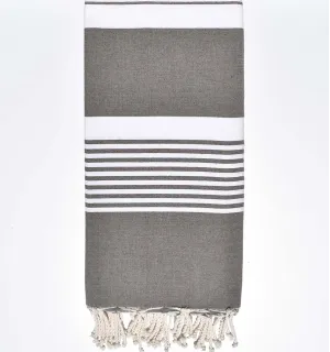 Jeté taupe foncé 1.90m*2m Fouta Tunisia - 1