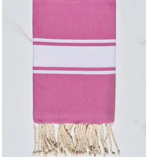 Serviette de plage Plate rose Orchidée Fouta Tunisia - 1
