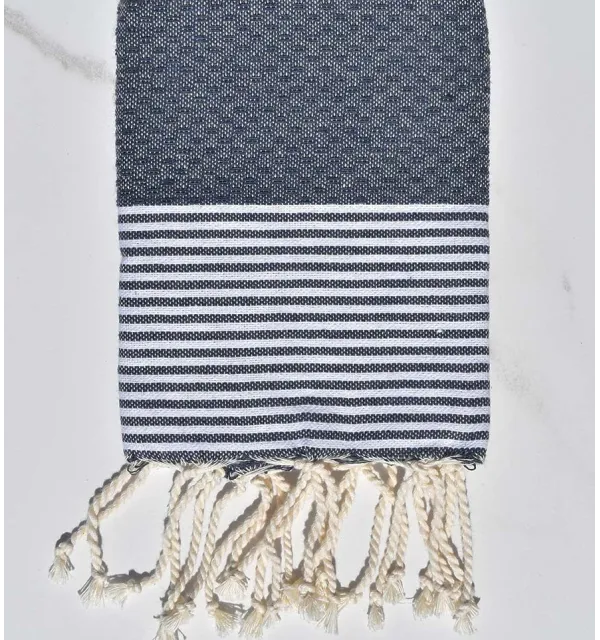 Serviette de table bleu gris foncé - 1
