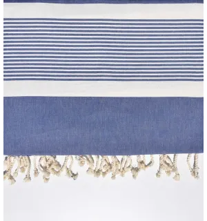 Jeté bleu jean pale 2m*2.80m Fouta Tunisia - 3