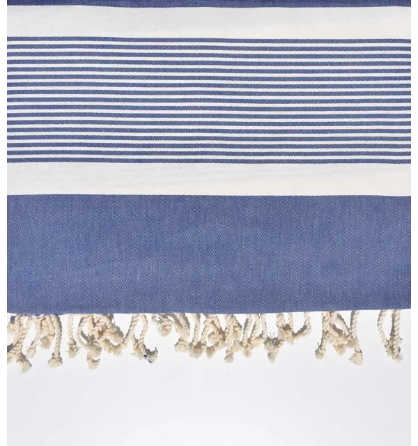 Jeté bleu jean pale 2m*2.80m Fouta Tunisia - 3