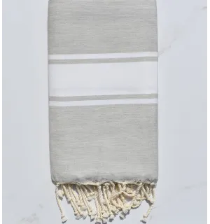 Serviette de Plage gris vert très clair  - 1