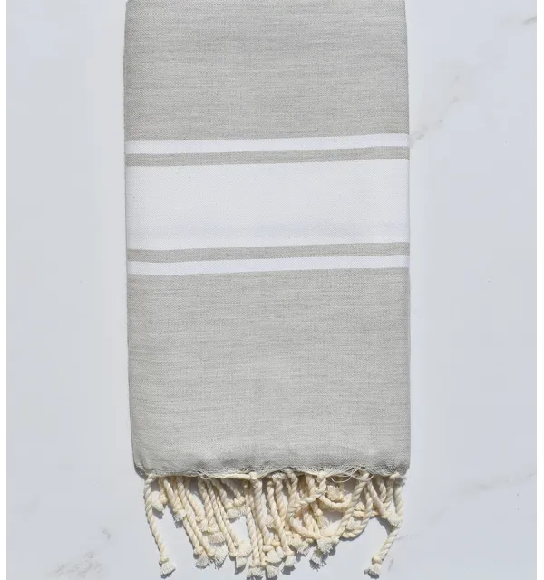 Serviette de Plage gris vert très clair - 1