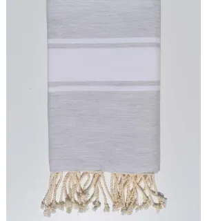 Fouta Plate gris clair Fouta Tunisia - 1