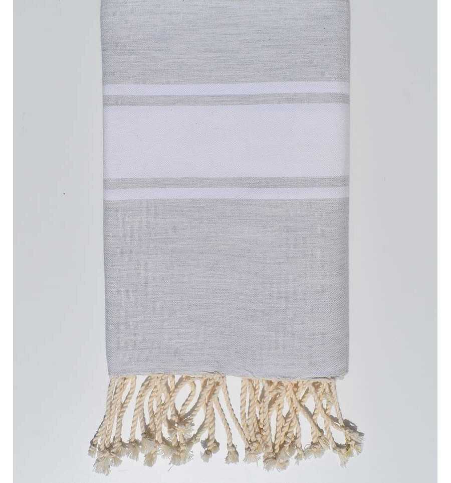 Fouta Plate gris clair