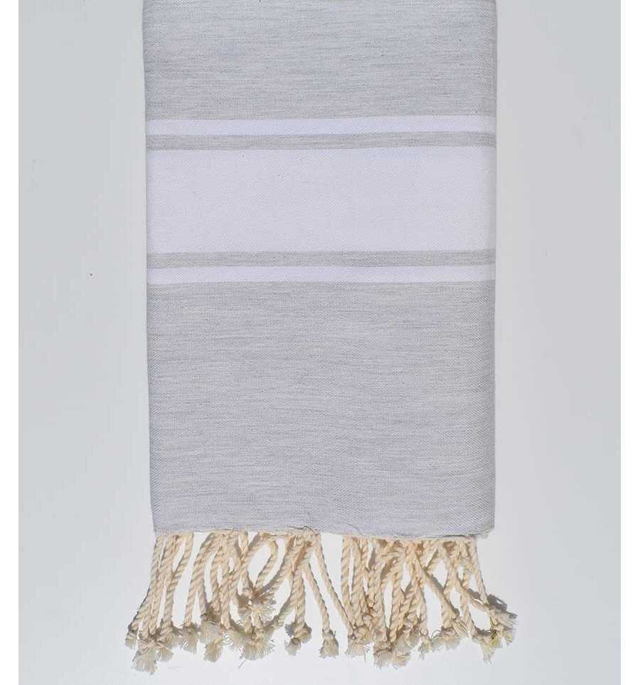 Fouta Plate gris clair