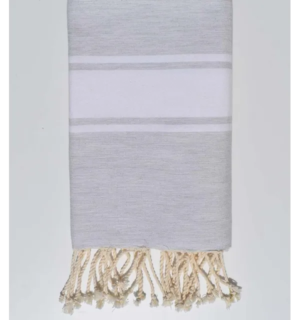 Fouta Plate gris clair Fouta Tunisia - 1
