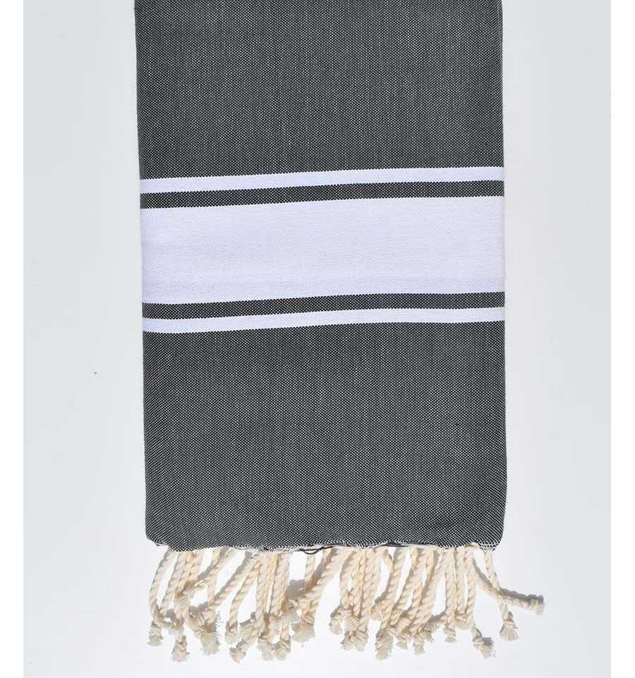 Fouta Plate gris fer