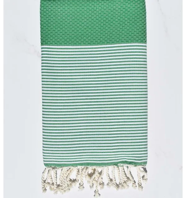 FOUTA NID D'ABEILLE Vert malachite - 1