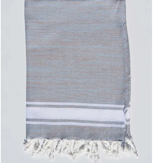 Mini fouta plate bleu clair - 1
