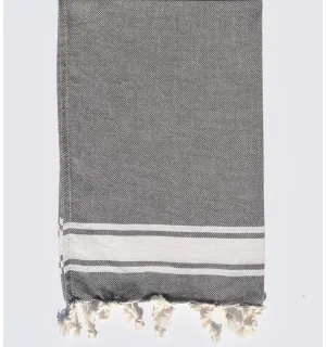 Mini fouta plate gris Fouta Tunisia - 1