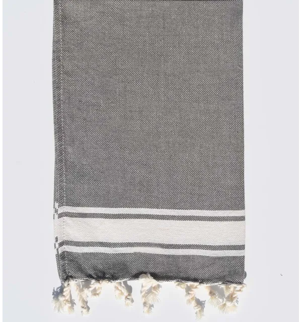 Mini fouta plate gris Fouta Tunisia - 1