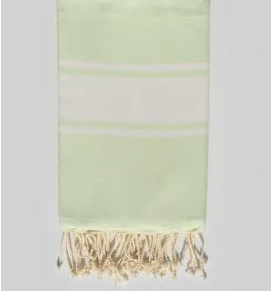 Fouta Plate vert tilleul  - 1
