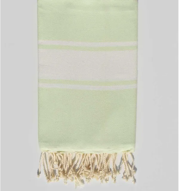 Fouta Plate vert tilleul - 1